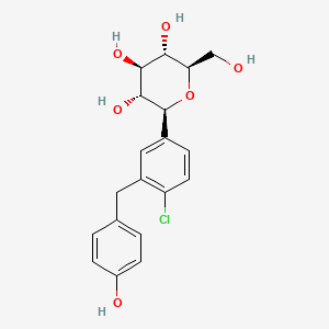 molecular formula C19H21ClNO6 B600863 (2S,3R,4R,5S,6R)-2-(4-chloro-3-(4-hydroxybenzyl)phenyl)-6-(hydroxymethyl)tetrahydro-2H-pyran-3,4,5-triol CAS No. 864070-37-1