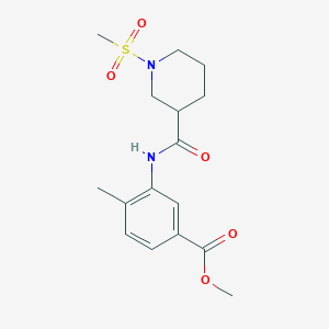 molecular formula C16H22N2O5S B6008754 methyl 3-(1-methanesulfonylpiperidine-3-amido)-4-methylbenzoate 