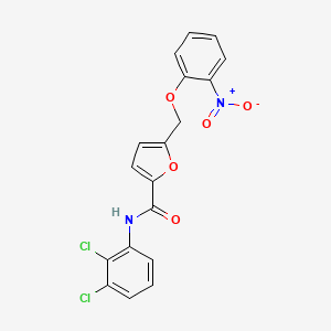 molecular formula C18H12Cl2N2O5 B6008772 N-(2,3-dichlorophenyl)-5-[(2-nitrophenoxy)methyl]furan-2-carboxamide 
