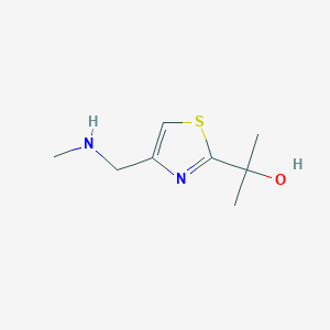 molecular formula C8H15ClN2OS B600881 2-(4-((Methylamino)methyl)thiazol-2-yl)propan-2-ol CAS No. 1051463-24-1