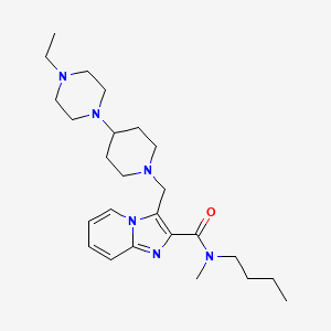 molecular formula C25H40N6O B6008812 N-butyl-3-[[4-(4-ethylpiperazin-1-yl)piperidin-1-yl]methyl]-N-methylimidazo[1,2-a]pyridine-2-carboxamide 