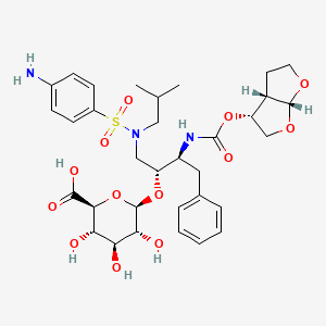molecular formula C33H45N3O13S B600885 DARUNAVIR O-BETA-D-GLUCURONIDE CAS No. 1159613-27-0