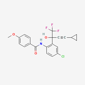 molecular formula C21H17ClF3NO3 B600899 Efavirenz Benzoylaminoalcohol Impurity CAS No. 1189491-03-9