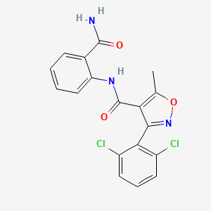 molecular formula C18H13Cl2N3O3 B6009059 N-(2-carbamoylphenyl)-3-(2,6-dichlorophenyl)-5-methyl-1,2-oxazole-4-carboxamide 