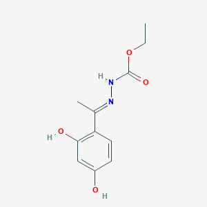 molecular formula C11H14N2O4 B6009097 ethyl N-[(E)-1-(2,4-dihydroxyphenyl)ethylideneamino]carbamate 