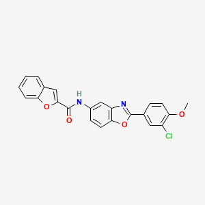 molecular formula C23H15ClN2O4 B6009124 N-[2-(3-chloro-4-methoxyphenyl)-1,3-benzoxazol-5-yl]-1-benzofuran-2-carboxamide 