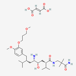 molecular formula C30H53N3O6 . 0.5 (C4H4O4) B600914 Aliskiren Hemifumarate (SSSRisomer) Impurity CAS No. 1630036-82-6