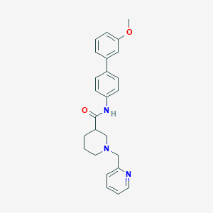 molecular formula C25H27N3O2 B6009173 N-(3'-methoxy-4-biphenylyl)-1-(2-pyridinylmethyl)-3-piperidinecarboxamide 