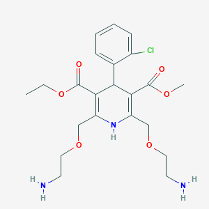 molecular formula C22H30ClN3O6. C4H4O4 B600921 氨氯地平杂质 C 酒石酸盐 CAS No. 721958-74-3
