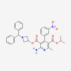 molecular formula C33H32N4O6 B600924 Dehydro Azelnidipine CAS No. 918659-10-6