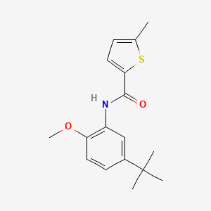 molecular formula C17H21NO2S B6009267 N-(5-tert-butyl-2-methoxyphenyl)-5-methylthiophene-2-carboxamide 