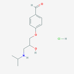 molecular formula C13H20ClNO3 B600927 4-(2-Hydroxy-3-(isopropylamino)propoxy)benzaldehyde hydrochloride CAS No. 1956321-87-1