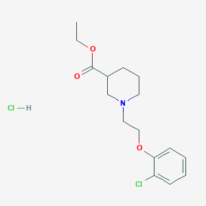molecular formula C16H23Cl2NO3 B6009385 Ethyl 1-[2-(2-chlorophenoxy)ethyl]piperidine-3-carboxylate;hydrochloride 