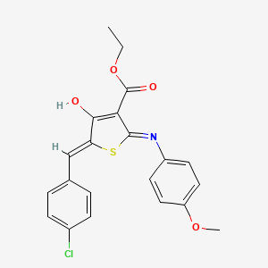 molecular formula C21H18ClNO4S B6009448 ethyl (5Z)-5-(4-chlorobenzylidene)-2-[(4-methoxyphenyl)amino]-4-oxo-4,5-dihydrothiophene-3-carboxylate 