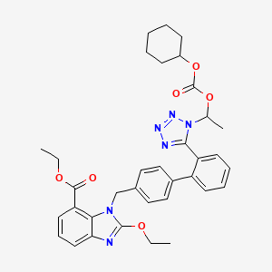 molecular formula C35H38N6O6 B600948 N-Cilexetil Candesartan Ethyl Ester CAS No. 1391054-45-7