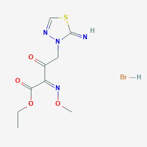 molecular formula C9H13BrN4O4S B6009491 ethyl 4-(2-imino-1,3,4-thiadiazol-3(2H)-yl)-2-(methoxyimino)-3-oxobutanoate hydrobromide 