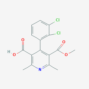 molecular formula C16H13Cl2NO4 B600951 4-(2,3-Dichlorophenyl)-5-(methoxycarbonyl)-2,6-dimethylnicotinic acid CAS No. 91854-02-3