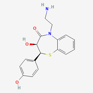 molecular formula C17H18N2O3S B600952 (2S,3S)-5-(2-Aminoethyl)-3-hydroxy-2-(4-hydroxyphenyl)-2,3-dihydro-1,5-benzothiazepin-4-one CAS No. 115992-91-1