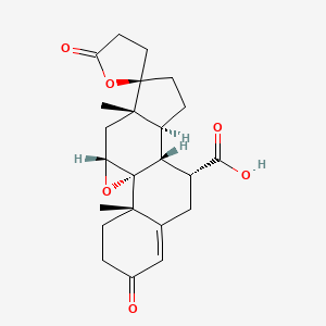 molecular formula C23H28O6 B600957 9,11-Epoxy-17-hydroxy-3-oxo-pregn-4-ene-7,21-dicarboxylic acid, gamma-lactone, (7alpha,11alpha,17alpha)- CAS No. 209253-82-7