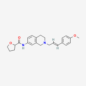 molecular formula C24H28N2O3 B6009571 N-[2-[(E)-3-(4-methoxyphenyl)prop-2-enyl]-3,4-dihydro-1H-isoquinolin-7-yl]oxolane-2-carboxamide 