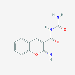molecular formula C11H9N3O3 B6009727 N-[(2-IMINO-2H-CHROMEN-3-YL)CARBONYL]UREA 