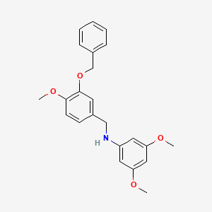 molecular formula C23H25NO4 B6009963 N-[3-(benzyloxy)-4-methoxybenzyl]-3,5-dimethoxyaniline 