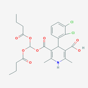 B601005 5-((Bis(butyryloxy)methoxy)carbonyl)-4-(2,3-dichlorophenyl)-2,6-dimethyl-1,4-dihydropyridine-3-carboxylic acid CAS No. 253597-19-2