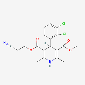  B601007 4-(2,3-Dichloro-phenyl)-2,6-dimethyl-1,4-dihydro-pyridine-3,5-dicarboxylic acid 3-(2-cyano-ethyl) ester 5-methyl ester CAS No. 110962-94-2