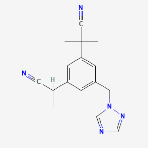 molecular formula C16H17N5 B601012 alpha-Desmethyl Anastrozole CAS No. 1215780-15-6
