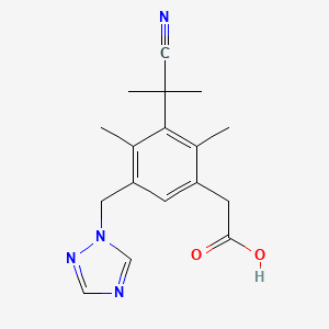 molecular formula C17H20N4O2 B601013 Anastrozole Mono Acid CAS No. 1338800-82-0