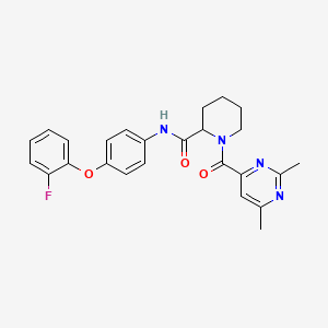 molecular formula C25H25FN4O3 B6010141 1-(2,6-dimethylpyrimidine-4-carbonyl)-N-[4-(2-fluorophenoxy)phenyl]piperidine-2-carboxamide 