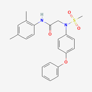 molecular formula C23H24N2O4S B6010201 N~1~-(2,4-dimethylphenyl)-N~2~-(methylsulfonyl)-N~2~-(4-phenoxyphenyl)glycinamide 