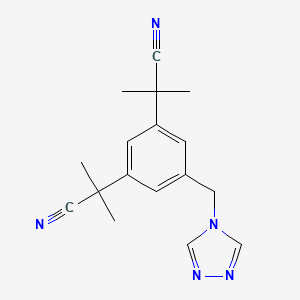 molecular formula C17H19N5 B601021 2,2'-[5-(4H-1,2,4-triazol-4-ylmethyl)-1,3-phenylene]bis(2-methylpropanenitrile) CAS No. 120511-92-4