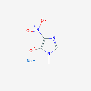 molecular formula C4H4N3O3Na B601022 Sodium 1-methyl-4-nitro-1H-imidazol-5-olate CAS No. 35681-68-6