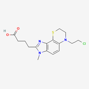 molecular formula C16H20ClN3O2S B601029 4-[6-(2-Chloroethyl)-3-methyl-7,8-dihydroimidazo[4,5-h][1,4]benzothiazin-2-yl]butanoic acid CAS No. 191939-34-1