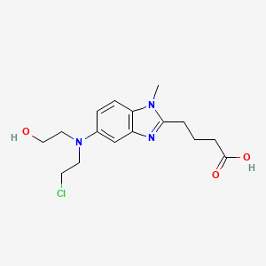 molecular formula C16H22ClN3O3 B601033 4-[5-[2-Chloroethyl(2-hydroxyethyl)amino]-1-methylbenzimidazol-2-yl]butanoic acid CAS No. 109882-27-1