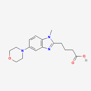 molecular formula C16H21N3O3 B601034 4-(1-Methyl-5-morpholino-1H-benzo[d]imidazol-2-yl)butanoic acid CAS No. 1228552-02-0