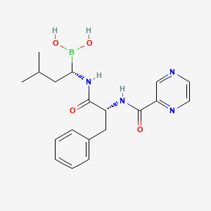 [(1S)-3-methyl-1-[[(2R)-3-phenyl-2-(pyrazine-2-carbonylamino)propanoyl]amino]butyl]boronic acid