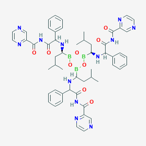 N,N',N''-((1S,1'S,1''S)-(((1R,1'R,1''R)-(1,3,5,2,4,6-Trioxatriborinane-2,4,6-triyl)tris(3-methylbutane-1,1-diyl))tris(azanediyl))tris(2-oxo-1-phenylethane-2,1-diyl))tris(pyrazine-2-carboxamide)