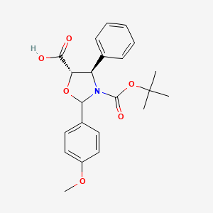 (4R,5S)-2-(4-Methoxyphenyl)-3-[(2-methylpropan-2-yl)oxycarbonyl]-4-phenyl-1,3-oxazolidine-5-carboxylic acid
