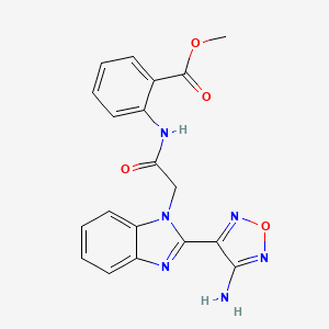 molecular formula C19H16N6O4 B6010575 METHYL 2-{2-[2-(4-AMINO-1,2,5-OXADIAZOL-3-YL)-1H-1,3-BENZODIAZOL-1-YL]ACETAMIDO}BENZOATE 