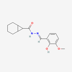 molecular formula C16H20N2O3 B6010577 N-[(E)-(2-hydroxy-3-methoxyphenyl)methylideneamino]bicyclo[4.1.0]heptane-7-carboxamide 