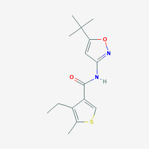 molecular formula C15H20N2O2S B6010586 N-(5-tert-butyl-3-isoxazolyl)-4-ethyl-5-methyl-3-thiophenecarboxamide 