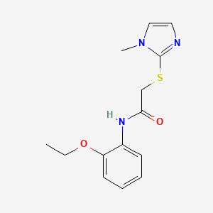 molecular formula C14H17N3O2S B6010601 N-(2-ethoxyphenyl)-2-[(1-methyl-1H-imidazol-2-yl)sulfanyl]acetamide 