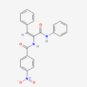 molecular formula C22H17N3O4 B6010644 N-[1-(anilinocarbonyl)-2-phenylvinyl]-4-nitrobenzamide 