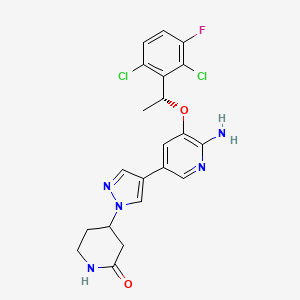 molecular formula C21H20Cl2FN5O2 B601067 2-Keto Crizotinib CAS No. 1415558-82-5
