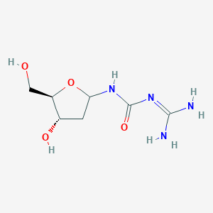 molecular formula C7H14N4O4 B601078 D-2'-Deoxyribofuranosyl-3-guanylurea (alpha/beta-Mixture) CAS No. 570410-72-9