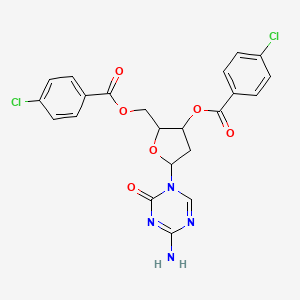 molecular formula C22H18Cl2N4O6 B601079 [5-(4-Amino-2-oxo-1,3,5-triazin-1-yl)-3-(4-chlorobenzoyl)oxyoxolan-2-yl]methyl 4-chlorobenzoate CAS No. 1140891-02-6