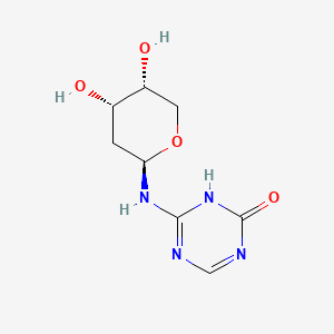 molecular formula C8H12N4O4 B601080 4-(((2R,4S,5R)-4,5-Dihydroxytetrahydro-2H-pyran-2-yl)amino)-1,3,5-triazin-2(1H)-one CAS No. 157771-78-3