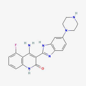 molecular formula C20H19FN6O B601084 去甲基多维替尼 CAS No. 668432-44-8